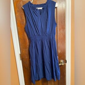 Sonoma Sleeveless V-Neck Tiered Dress in Navy Blue